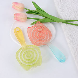 Q246 Peine para el cabello de ABS y PP, portátil, hueco, con diseño de oreja de gato, colorido degradado tipo gelatina, con forma de piruleta, para masaje capilar, para estudiantes, salones y viajes - Product Image 4