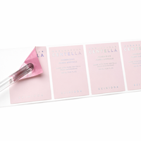 Autocollants personnalisés de luxe en rouleau avec estampage à chaud rose et argenté, étiquettes de produits d'usine, impression d'autocollants