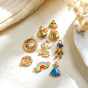 Maravilla Fantástica para Niños | Dijes de Acero Inoxidable Esmaltado con Baño de Oro PVD para la Fabricación de Joyería | Amuletos Impermeables e Hipoalergénicos - Product Image 2