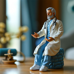 Custom Doctor Toy <b>Figure</b> Plastic <b>Action</b> <b>Figure</b> Medical Theme Collectible Statue For Kids Ages 7-12 Unisex - Product Image 1