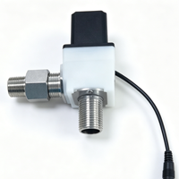 Katup Solenoid untuk Keran, Inlet & Outlet 1/2" dengan Adaptor 3/8", Pengganti Katup Elektromagnetik Pengontrol Air