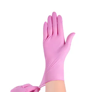 일회용 핑크 먼지 방지 및 정전기 방지 장갑 PVC 니트릴 장갑 제조 작업장 특정 제품