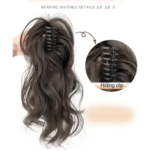 Hair Extensions Extra Thick Real Claw Ponytail Clip In Hair Extensions Pony Tail As Human Hair