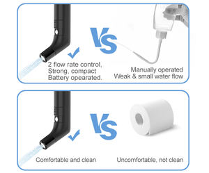 Elétrico Portátil Recarregável Handheld Shattaf Toilet Bidé Pulverizador com Tanque De Água para Camping Viagem Higiene Pessoal - Product Image 4