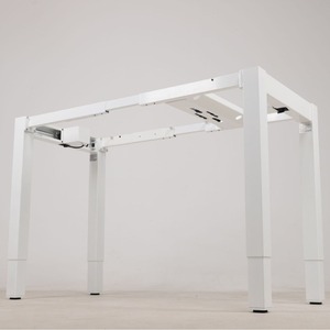 Electric Height <b>Adjustable</b> Coffee <b>Table</b> Metal Frame Wood Top Modern Design Rectangular Shape Powder Coated - Product Image 1