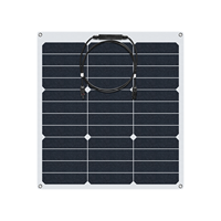 Panneau solaire monocristallin flexible ETFE 20W 40W 50W avec housse en tissu, kit treuil marin 18V, ensemble de charge portable