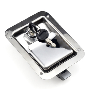 XK103-3S-304 Serrure de panneau de volet robuste en acier inoxydable avec tige de connexion et <span class=keywords><strong>cylindre</strong></span>, 3 clés incluses pour la sécurité - Product Image 3