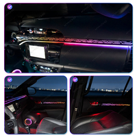 KYNCHO pour Toyota Hilux, éclairage intérieur automobile, kit d'éclairage ambiant LED 64 couleurs, commande par application Bluetooth, 12V, design invisible