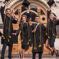 Cordons d'honneur de graduation personnalisés en couleur, 100% polyester, pour cérémonie de remise des diplômes