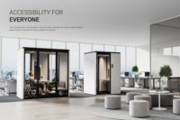 Cabine insonorisée modulaire moderne pour espaces publics, cabine de bureau privée, pods de réunion acoustiques pour centres commerciaux et entrepôts