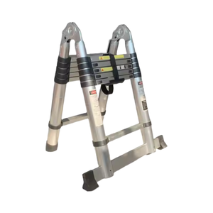 Scala Telescopica Pieghevole in Alluminio <span class=keywords><strong>PULETE</strong></span> di Alta Qualità, Design a Giunto di Bambù, Certificata EN131, Capacità di Carico 150kg, per Uso in Villa - Product Image 1