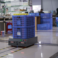 Robot Transportasi AGV100 APP Remote Control 100kg Kendaraan Berpemandu Otomatis Murah