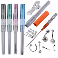 Kit Tusukan Kateter Sekali Pakai untuk Perhiasan Tubuh Hidung Perut Lidah Puting Telinga Cincin Helix - Kit Piercing Tubuh Lintas Negara