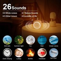 Mini haut-parleur à bruit blanc original avec lumière LED RGB, boîtier en plastique, batterie rechargeable, musique personnalisable et design portable