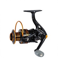 [TUOSHANG] Moulinet Spinning Ultra-Léger Série SY Gauche 0,4 kg Compact pour Pêche en Radeau et Bateau Noir et Or Conception de Précision