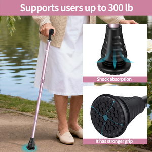 Bastone da Passeggio - Pieghevole, Regolabile, Richiudibile per <span class=keywords><strong>Uomini</strong></span> e Donne, Resistente con Punta per <span class=keywords><strong>Tutti</strong></span> i Terreni, per Anziani e Adulti - Product Image 4