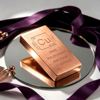 Barre de cuivre pur de 1 kg, lingot de cuivre pour les collectionneurs amateurs