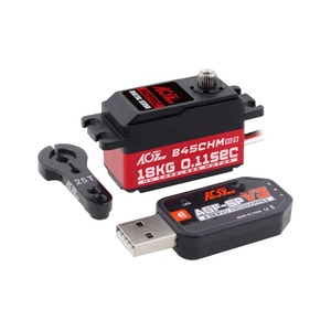 Moteur sans noyau programmable AGFRC B45CHM V2 18kg 0.110sec, engrenage métallique numérique à profil bas pour voitures RC 1/12/hélicoptère/robot - Product Image 3