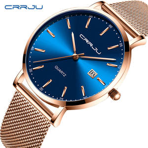 Fabricant de montres fabrique des montres de luxe en métal de haute qualité avec cadran dégradé et bracelet en acier inoxydable, logo personnalisé pour les cadeaux d'affaires - Product Image 1