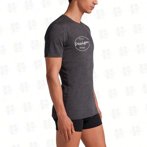 ผู้ผลิตเสื้อยืดขนแกะเมอริโนแบบสั่งทำพิเศษ ดีไซน์ใหม่ ทรงพื้นฐาน ใส่สบาย หรูหรา สำหรับผู้ชาย ออกกำลังกายและกิจกรรมกลางแจ้ง - Product Image 4