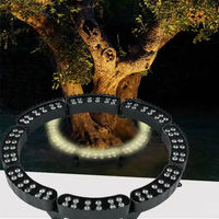 Module flexible assemblé, coque en aluminium, abat-jour en verre, décoration d'arbre de cour de villa extérieure, lumière LED pour arbre