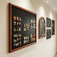 Kühlschrankmagnet-Organizer Magnetische Nachrichtentafel für Zuhause Tragbare Hängende Einseitige Holz-Wandtafel in Verschiedenen Größen für Fotos