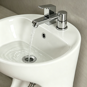 Lavabo à pieds <span class=keywords><strong>en</strong></span> acrylique personnalisé, imitation pierre, double niveau, autoportant, pour mosquée et usage domestique - Product Image 5