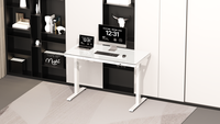Bureau ergonomique moderne en métal, pivotant et réglable en hauteur, avec tiroir et ports USB – Vente chaude