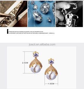 Front-Back Pearl Drop Earring Joacii S925 Silver Jewelry Fashion Occident Simple Style with18k Gold Plated for Girls and Women - Product Image 3
