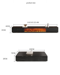 <span class=keywords><strong>Cheminée</strong></span> Électrique à LED Design <span class=keywords><strong>Moderne</strong></span> de Luxe <span class=keywords><strong>avec</strong></span> Tube Lumineux Coloré Personnalisé, Meuble TV, Table en Bois et Pierre Frittée pour <span class=keywords><strong>Salon</strong></span> - Product Image 6
