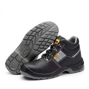 <span class=keywords><strong>Scarpe</strong></span> da Lavoro per Uomo in Vera Pelle Nera con Puntale in Acciaio Antiperforazione per Edilizia a Prezzo di Fabbrica - Product Image 4