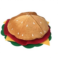 Casquette Hamburger Amusante SOLPOP pour Hommes et Femmes – Idéale pour Fêtes, Fast-Food, Halloween, Cosplay, Carnaval – Chapeau de Costume en Forme de Burger