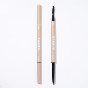 Doppelseitiger Bleistift Private Label Definer Formung Farbe Stirn Pomade veganes Make-up OEM Augenbrauen stift beige nackt