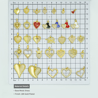 Breloques Cœur en Émail Coloré, Pendentifs Cœur en Laiton Plaqué Or 18K, Bijoux d'Amour pour Femme, Cadeau pour Fabrication de Colliers DIY