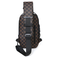 Ventes à bas prix Sac de poitrine en cuir multifonction à chargement USB étanche antivol