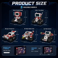 Kit de Robot de Batalla LED para Consola de Juegos, 5 en 1, Control Remoto por Aplicación, Ladrillos de Construcción Transformables Programables, Juguete STEM para Niños, Regalo
