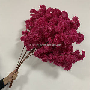 L-834 <span class=keywords><strong>Fleurs</strong></span> artificielles de cerisier de haute qualité à 3 couches, style chiffré, grandes <span class=keywords><strong>fleurs</strong></span> de cerisier fuchsia pour mariage - Product Image 2