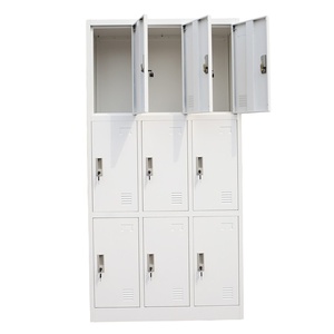 Armoire de rangement moderne en acier avec porte et 15 étagères ouvertes pour l'affichage de jouets et de livres, idéale pour les écoles et les gymnases - Product Image 3