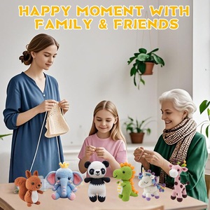 Kit de crochet pour débutants 6 pièces avec tutoriels vidéo étape par étape sur le thème des animaux, kit de crochet pour débutants pour adultes - Product Image 4