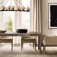 Canapé en bois à haute durabilité, ensemble complet avec table et chaises, décoration pour la maison et l'hôtel