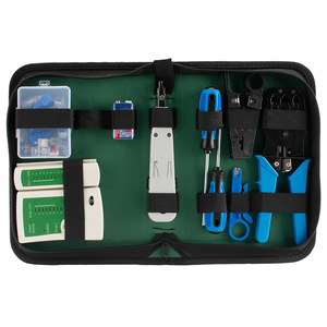 Kit d'outils professionnels pour câblage réseau Catégorie 5 avec testeur de câble et outils de sertissage pour usage domestique et professionnel - Product Image 1