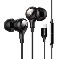 UGREEN EP103 Headphone USB C Berkabel In-Ear dengan Mikrofon dan Kontrol Volume, Isolasi Kebisingan, Port Tipe C