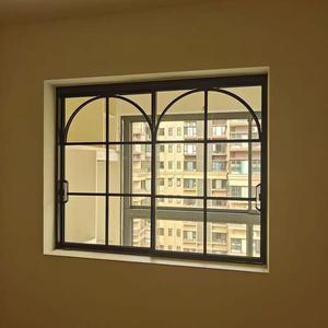 Fenêtre coulissante à écran noir Fenêtres coulissantes à <span class=keywords><strong>double</strong></span> <span class=keywords><strong>vitrage</strong></span> en alliage d'aluminium anti-moustique - Product Image 6