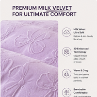 Parure de lit de luxe en velours de lait jacquard gaufré 3D, épaisse et chaude, pour hiver, maison et hôtel