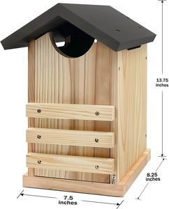 <span class=keywords><strong>Casetta</strong></span> per Gufo Fatta a Mano in Legno Ecologico con Tetto Resistente alle Intemperie per Piccoli Gufi - Product Image 6