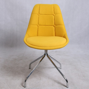 Chaise pivotante de qualité hôtelière moderne et écologique avec pieds chromés, tissu en laine pour la maison, le bureau, la salle à manger, le salon, l'appartement - Product Image 1