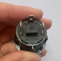 Interrupteur à bouton-poussoir en plastique de 28 mm avec LED 12 V, indication sur panneau, marche/arrêt, 3 broches, verrouillage automatique, lumineux