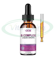 VitaSpring OEM Marque privée Complément énergétique Complexe de vitamine B Liquide Gouttes Complexe de vitamine B Liquide