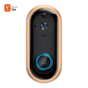 Tuya Smart Video Bel Pintu Akses Internet Nirkabel Ponsel Intercom Bel Pintu Nirkabel Rumah Kamera 1080P HD PIR Memantau Memori Kartu Malam Visi