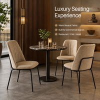 Chaise de salle à manger moderne de luxe rembourrée sans accoudoirs, dossier plissé, confortable, design, pour hôtel commercial et restaurant